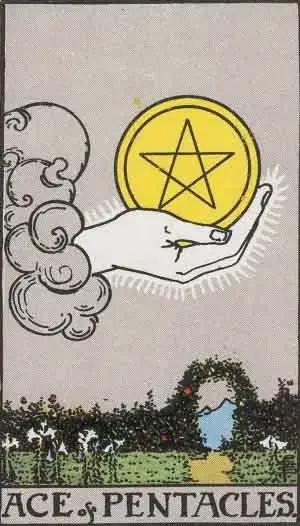 tarot card: ace of pentacles