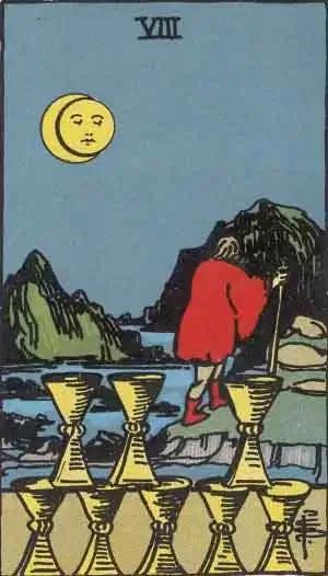 tarot card: eight of cups