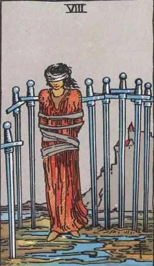 tarot card: eight of swords