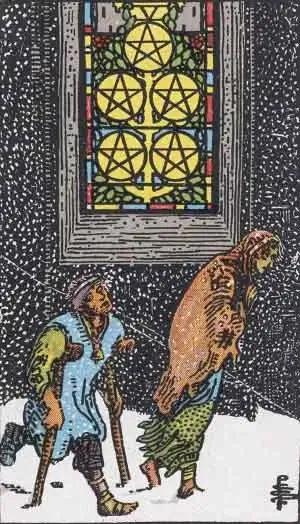 tarot card: five of pentacles