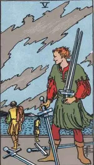 tarot card: five of swords