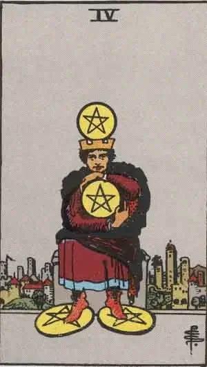 tarot card: four of pentacles