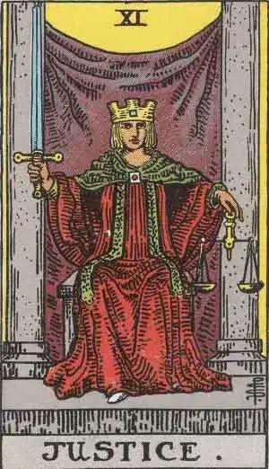 tarot card: justice