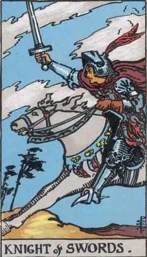 tarot card: knight of swords