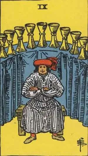 tarot card: nine of cups