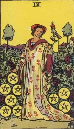 tarot card: nine of pentacles