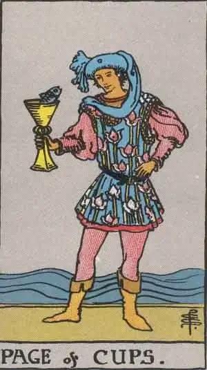 tarot card: page of cups