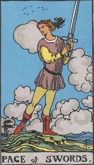 tarot card: page of swords