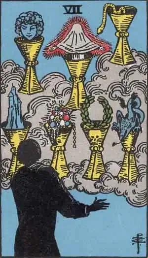 tarot card: seven of cups