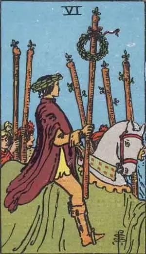 tarot card: six of wands