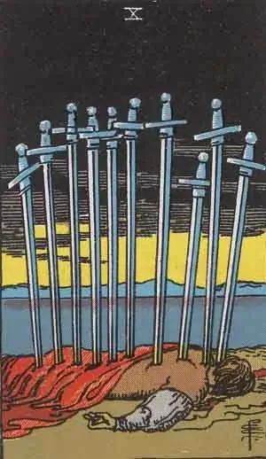 tarot card: ten of swords