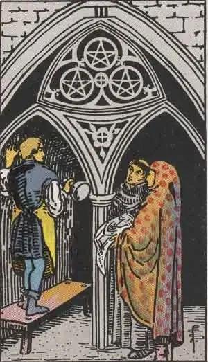 tarot card: three of pentacles