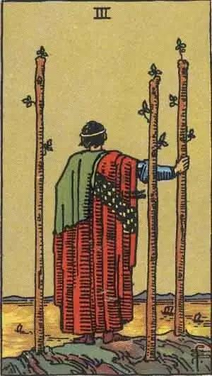 tarot card: three of wands