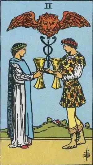 tarot card: two of cups